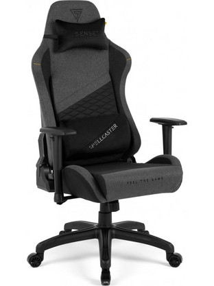SENSE7 Spellcaster Senshi Edition XL Καρέκλα Gaming Υφασμάτινη με Ρυθμιζόμενα Μπράτσα Μαύρη Γκρι 109471135902659842725