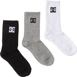 DC Ανδρικές Κάλτσες Ψηλές Μαύρες Λευκές Γκρι 3Pack 3-PACK ADYAA03153-KVJ8