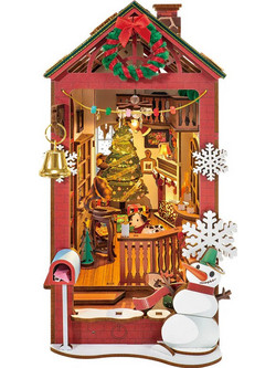 Robotime Rolife Christmas Indoor Scene 3D Book Nook DIY 206 Κομμάτια 24.7cm TGC07
