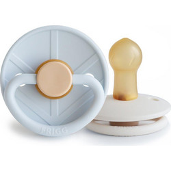 Frigg Little Viking Latex Πιπίλες Καουτσούκ 0-6m Powder Blue Cream 2τμχ