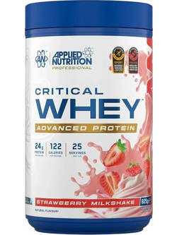 Applied Nutrition Critical Whey Strawberry Milkshake Πρωτεΐνη Ορού Γάλακτος Γράμμωσης Χωρίς Γλουτένη 825gr