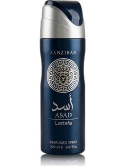 Lattafa Asad Zanzibar Ανδρικό Αποσμητικό Spray Χωρίς Αλουμίνιο 200ml