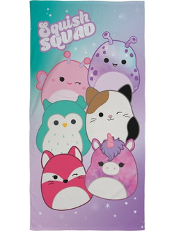 Squishmallows Παιδική Πετσέτα Θαλάσσης Λιλά 70x140cm SQM156