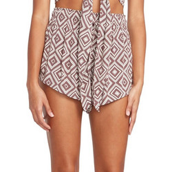 Volcom Γυναικείο Σορτς Υφασμάτινο Ψηλόμεσο Μπεζ Καφέ B0922300-SLT