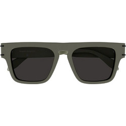 Alexander McQueen AM0397S 005 Ανδρικά Γυαλιά Ηλίου Τετράγωνα Κοκάλινα Γκρι με Μαύρο Φακό