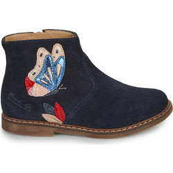 Pom d'Api City Παιδικά Μποτάκια Navy Μπλε Suede με Φερμουάρ T1FFVO0401