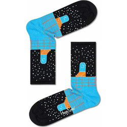 Happy Socks Future Unknown 3/4 Ανδρικές Κάλτσες Ψηλές με Σχέδια Μαύρες Γαλάζιες ATFUT14-9000