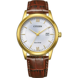Citizen Ανδρικό Ρολόι Solar με Καφέ Δερμάτινο Λουράκι AW1782-11A