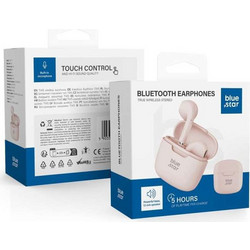 Blue Star FI7 Ακουστικά Bluetooth In Ear Pink