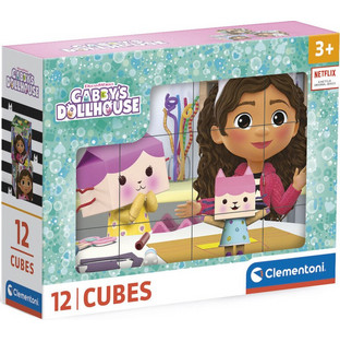 Παιδικό Puzzle Clementoni Κύβοι Gabby's Dollhouse 12 Κομμάτια