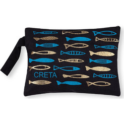 Silk Fashion Creta 6 Γυναικείο Νεσεσέρ 30x20cm Μαύρο Χρυσό