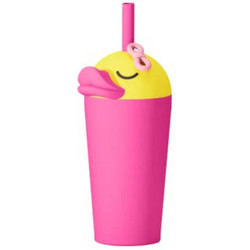 Asobu Bestie Sippy Ducky Παιδικό Παγούρι Θερμός Ανοξείδωτο με Καλαμάκι Φούξια 720ml