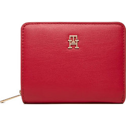 Tommy Hilfiger Μικρό Γυναικείο Πορτοφόλι με Clip & Φερμουάρ Κόκκινο AW0AW17742-XLG