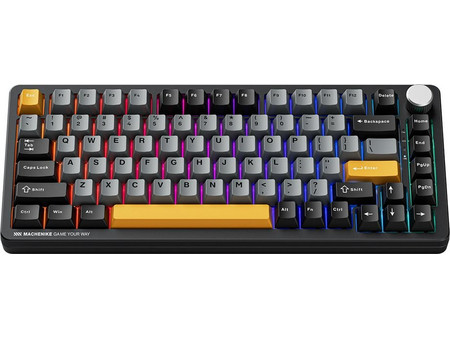 Machenike K600-B82W Ασύρματο Μηχανικό Gaming Πληκτρολόγιο TenKeyLess με Custom Silver Διακόπτες RGB Black