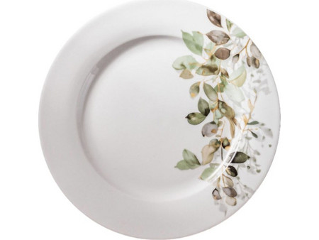 Ankor Φύλλα Πιάτο Ρηχό Πορσελάνης 24cm R2407-095