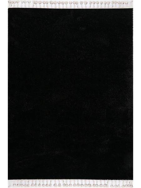 Polcarpet Silky Χαλί Ορθογώνιο Shaggy 200x280cm Μαύρο