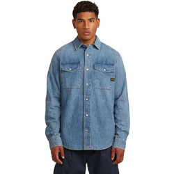 G-Star RAW Ανδρικό Πουκάμισο Βαμβακερό Μακρυμάνικο Κανονική Γραμμή Overshirt Μπλε D29312-D252-H090