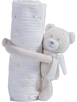 Nef-Nef Teddy 95 Κουβέρτα Αγκαλιάς με Λούτρινο 75x100 Μπεζ