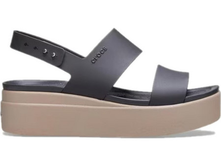 Crocs Brooklyn Low Καλοκαιρινές Γυναικείες Πλατφόρμες Χαμηλές Ανθρακί 220708-03