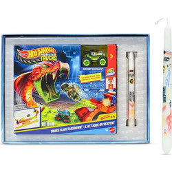 Mattel Παιχνιδολαμπάδα Monster Trucks Πίστα Επίθεση Φιδιού