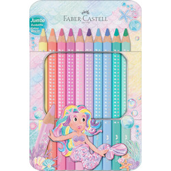 Faber-Castell Sparkle Jumbo Pastel Κασετίνα Ξυλομπογιές Σετ 10τμχ