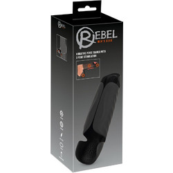Rebel Penis Trainer with Point Stimulation Pocket Αυνανιστήρι με Δόνηση Black