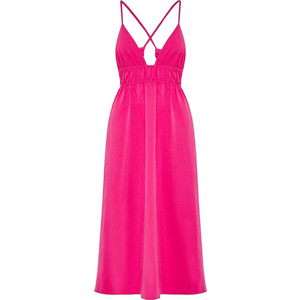 Funky Buddha Midi Καλοκαιρινό Βραδινό Φόρεμα Φούξια FBL013-129-13 Funky Buddha Midi Καλοκαιρινό Βραδινό Φόρεμα Φούξια FBL013-129-13
