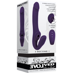 Evolved Novelties 2 Become 1 Strapless Strap On 23.5cm με Δόνηση Μωβ
