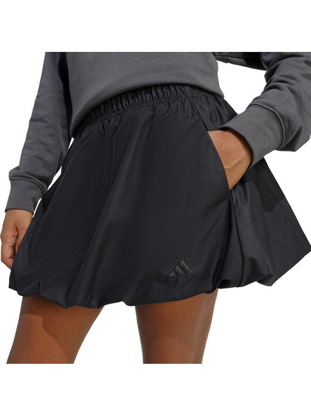 Adidas Seasonal Essentials Μίνι Φούστα Υφασμάτινη Ψηλόμεση Balloon Μαύρη JZ0292