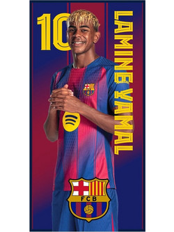 F.C Barcelona Lamine Yamal Παιδική Πετσέτα Θαλάσσης Microfiber Μπλε 70x140cm 8435746915066