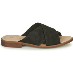 Clarks Γυναικεία Σανδάλια Suede Μαύρα 26150057