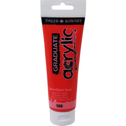 Daler-Rowney Graduate 588 Vermilion Hue Ακρυλικό Χρώμα Ζωγραφικής 120ml