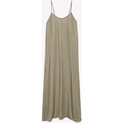 Vero Moda Midi Καλοκαιρινό Καθημερινό Φόρεμα Τζιν Μπεζ 10283677