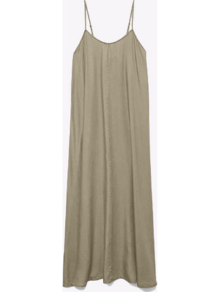 Vero Moda Midi Καλοκαιρινό Καθημερινό Φόρεμα Τζιν Μπεζ 10283677
