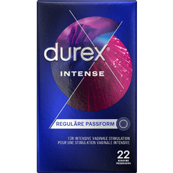 Durex Intense Προφυλακτικά με Ραβδώσεις & Λιπαντικό 22τμχ
