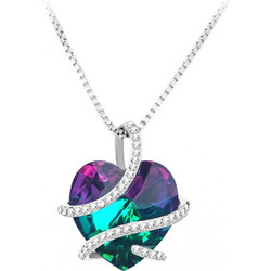 So Charm Γυναικείο Κολιέ Καρδιά Ασημί με Swarovski BS1409-HELI