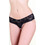 Milena By Paris Γυναικείο Sexy String Αυτοκινήτου με Δαντέλα & Πέρλες Μαύρο 0869