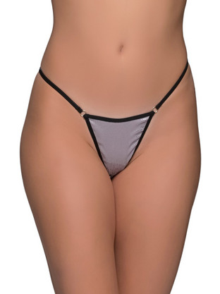 Milena By Paris Γυναικείο Sexy String Ασημί 6942
