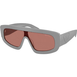 Prada PR10S 29J80W Ανδρικά Γυαλιά Ηλίου Μάσκα Κοκάλινα Λευκά με Ροζ Φακό