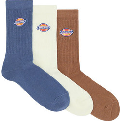 Dickies Valley Grove Ανδρικές Κάλτσες Ψηλές Navy Μπλε Ταμπά Λευκές 3Pack DK0A4X82RI21