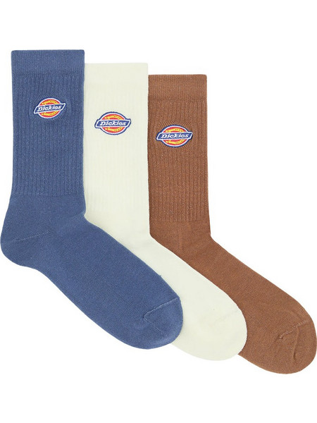 Dickies Valley Grove Ανδρικές Κάλτσες Ψηλές Navy Μπλε Ταμπά Λευκές 3Pack DK0A4X82RI21