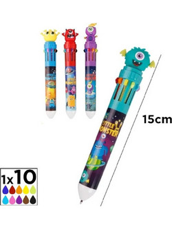MP Monsters Στυλό Διαρκείας 0.7mm Πολύχρωμο PE253-32