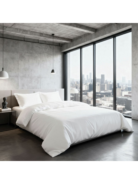 Makis Tselios Σεντόνι Υπέρδιπλο Βαμβακοσατέν 240x270 City 01 Pearl