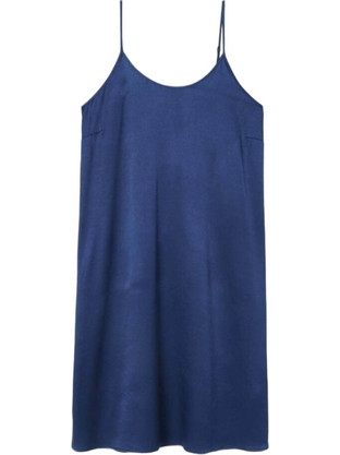 American Vintage Mini Καλοκαιρινό Καθημερινό Φόρεμα Μεταξωτό Navy Μπλε VOO14ANOCTURNE