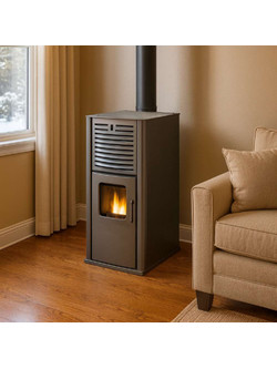 Mytherm Ioli TSA 21 Grey Σόμπα Pellet Καλοριφέρ 26kW