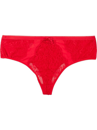 Norddiva SOFIA Γυναικείο Sexy String με Δαντέλα Κόκκινο
