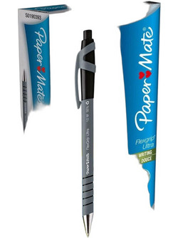 Papermate Flexgrip Ultra RT M Στυλό Διαρκείας 1mm Μαύρο 12τμχ