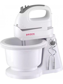 Brock Electronics HMB-3009/WH Μίξερ με Περιστρεφόμενο Κάδο 2lt 300W