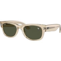 Ray-Ban RB0832S 146031 Ανδρικά Γυαλιά Ηλίου Τετράγωνα Κοκάλινα Κίτρινα με Πράσινο Φακό