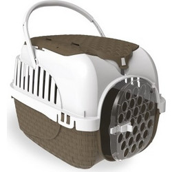 Bama Maxi Tour Κλουβί Μεταφοράς Σκύλου 59x38x37cm Λευκό Καφέ